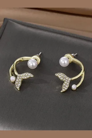 Krelin Gold-Plated Contemporary Studs Earrings