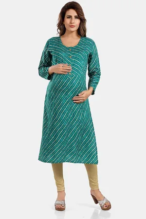 Be You Leheriya Printed Round Neck Kurta