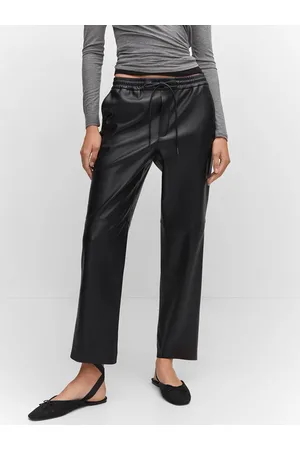 Buy MANGO MAN Faux Leather Trousers - Trousers for Men 26569042 | Myntra