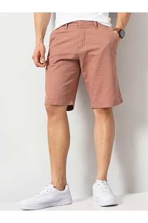 Celio Men Mid-Rise Regular Fit Cotton Chino Shorts