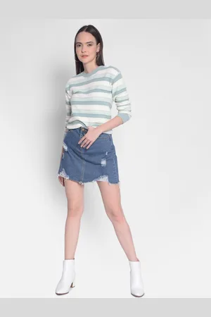 Crimsoune Club Striped Round Neck Pullover