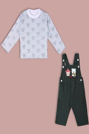 Wish Karo Boys Printed Dungaree With Tshirt