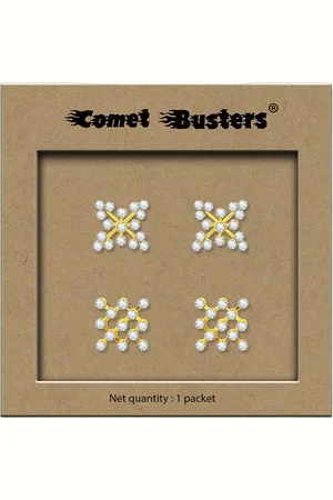 Comet Busters Set Of 2 Synthetic Studs Earrings