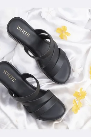 THE WHITE POLE Strappy Open Toe Wedge Heels