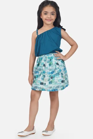 HERE&NOW Girls Geometric Printed Clothing Set