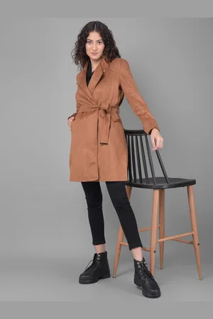 Crimsoune Club V-Neck Tie-Ups Longline Wrap Coat