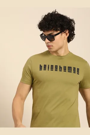Being Human Men Brand Logo Print Pure Cotton T-shirt