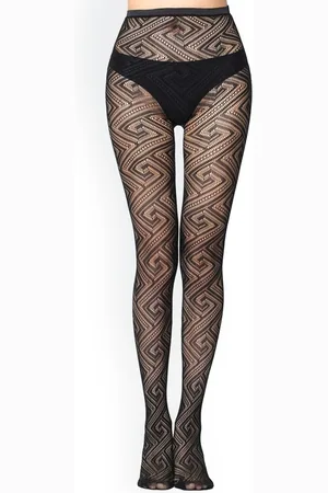 BAESD Self Design High Waist Fishnet Pantyhose Stockings