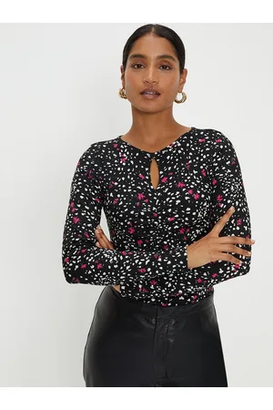 Dorothy Perkins Floral Print Keyhole Neck Top