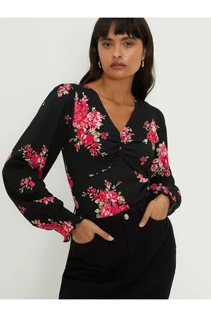 Dorothy Perkins Floral Printed Puff Sleeves Top