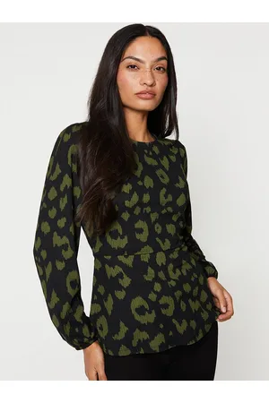 Dorothy Perkins Animal Print Belted Top