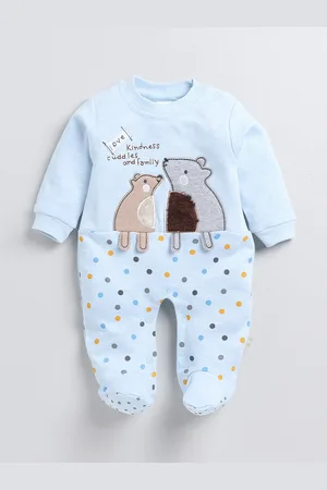 Moms Love Infant Boys Applique Patch Pure Cotton Romper