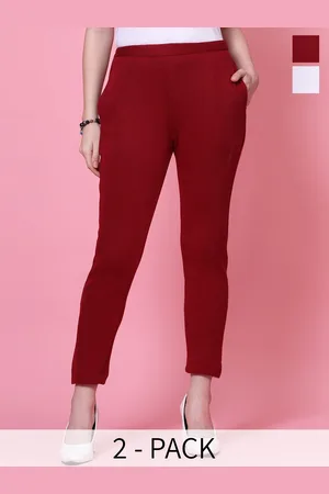 Clora Creation Women Smart Pack Of 2 Woollen Trousers