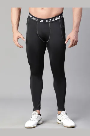 ATHLISIS Men Mid-Rise Anti Odour Training or Gym Tights