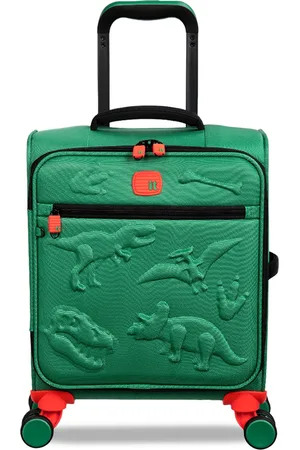 IT Luggage Dino Roar Kids Textured Hard-Sided Cabin Trolley Suitcase