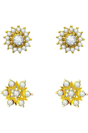 Comet Busters Pack of 2 Non Piercing Self Adhesive Stick Ons Stud Earrings