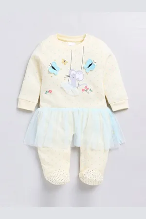 Moms Love Infant Girls Embroidered Pure Cotton Romper