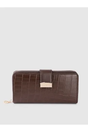 Lino Perros Women Croc Textured Two Fold Wallet