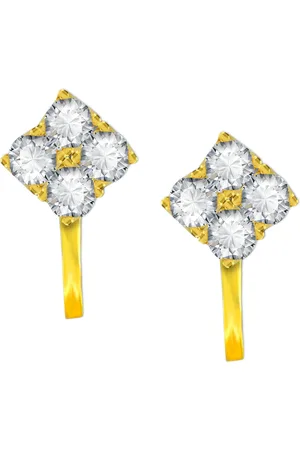 Comet Busters Gold-Plated Contemporary Clip On Non Piercieng Earrings