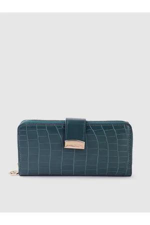 Lino Perros Women Croc Textured Two Fold Wallet