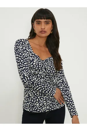Dorothy Perkins Print Sweetheart Neck Ruched Top