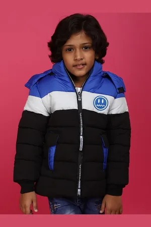 V-Mart Boys Colourblocked Hooded Lightweight Puffer Jacket