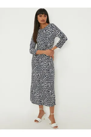Dorothy Perkins Animal Print Twisted A-Line Midi Dress