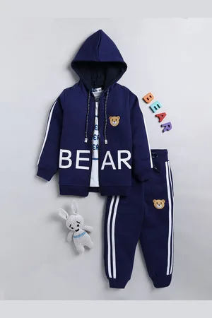 Moms Love Boys Printed T-shirt & Pyjamas With Hooded Jacket