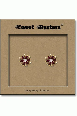 Comet Busters Floral Non Piercing Ear Stickers