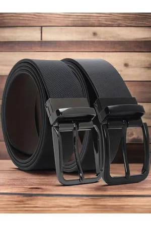 CRUSSET Men Set Of 2 Leather Reversible Formal Belt