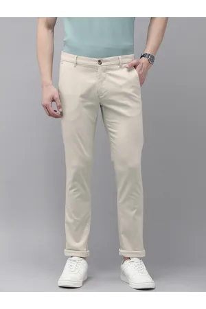 Arrow Men Slim Fit Low-Rise Geometric Printed Regular Trousers