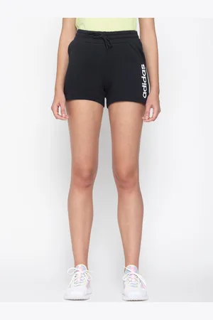 adidas W LIN FT SHO Women Brand Logo Printed Pure Cotton Sports Shorts