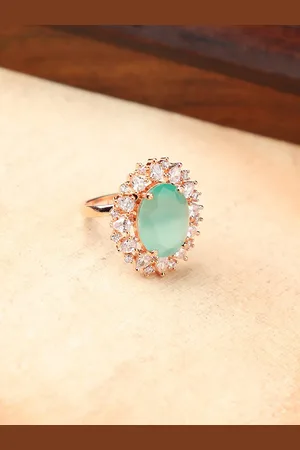 Anouk Gold-Plated Stone-Studded Finger Ring