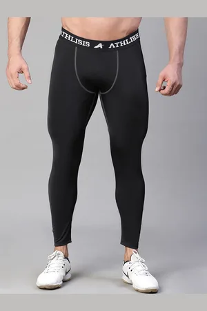 ATHLISIS Men Mid-Rise Anti Odour Training or Gym Tights