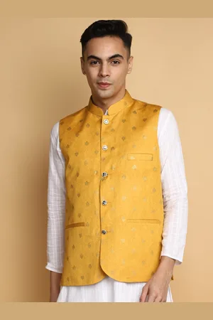 V-Mart Printed Mandarin Collar Nehru Jacket