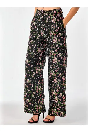 COVER STORY Women Floral Printed Mid-Rise Trousers