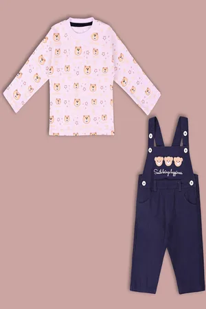 Wish Karo Boys Printed T-shirt with Dungaree