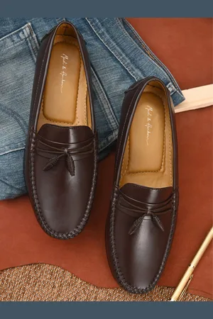 Mast & Harbour Men Brown Antibacterial Lightweight Penny Loafers