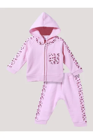 Moms Love Girls Animal Printed Hooded Sweatshirt with Pyjamas