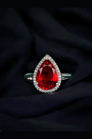 Designs & You Silver-Plated Cubic Zirconia Stone-Studded Adjustable Finger Ring