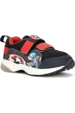 Bubblegummers Kids Captain America Printed Velcro Sneakers