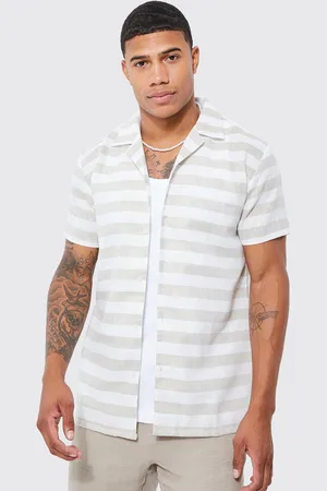 Boohoo Cotton Opaque Striped Casual Shirt