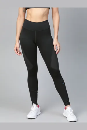 Reebok Women Black Solid Running OSR Tights