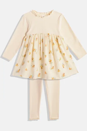 Next Girls Printed Fit & Flare Dress with Leggings
