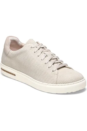 Birkenstock Bend Low Antique White Regular Width Suede Embossed Sneakers