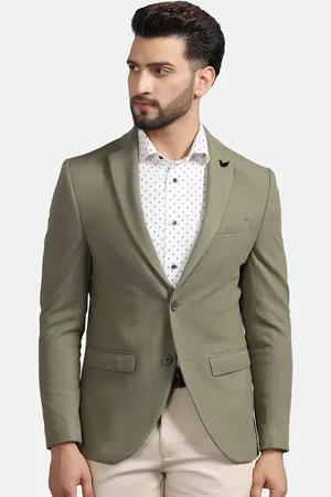 Blackberrys Striped Slim-Fit Single-Breasted Casual Blazer