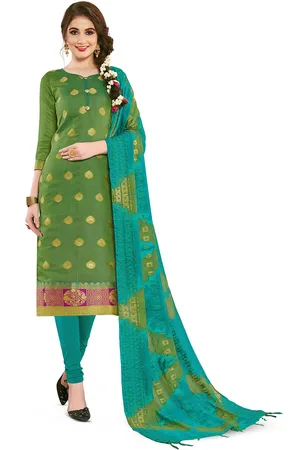 MANVAA Ethnic Motifs Woven Design Banarasi Silk Unstitched Dress Material
