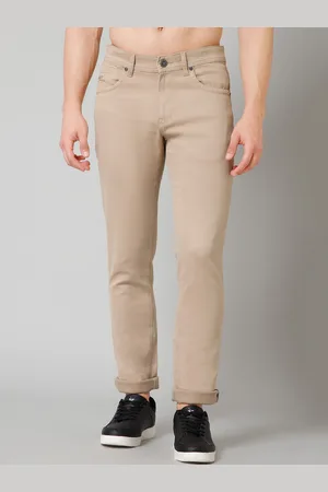 CANTABIL Men Comfort Mid-Rise Cotton Trousers