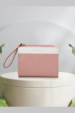 Fastrack Girls Colourblocked Zip Detail Two Fold Wallet
