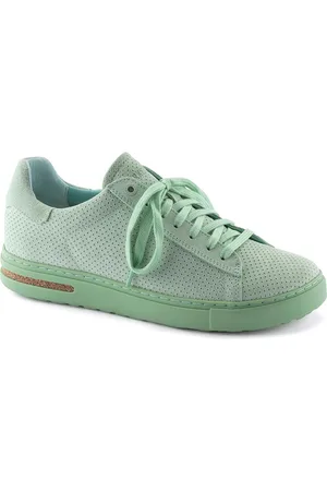 Birkenstock Bend Low Matcha Narrow Width Suede Embossed Sneakers